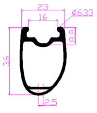 36mm Deep carbon rim