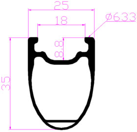 Deep 35mm carbon rim